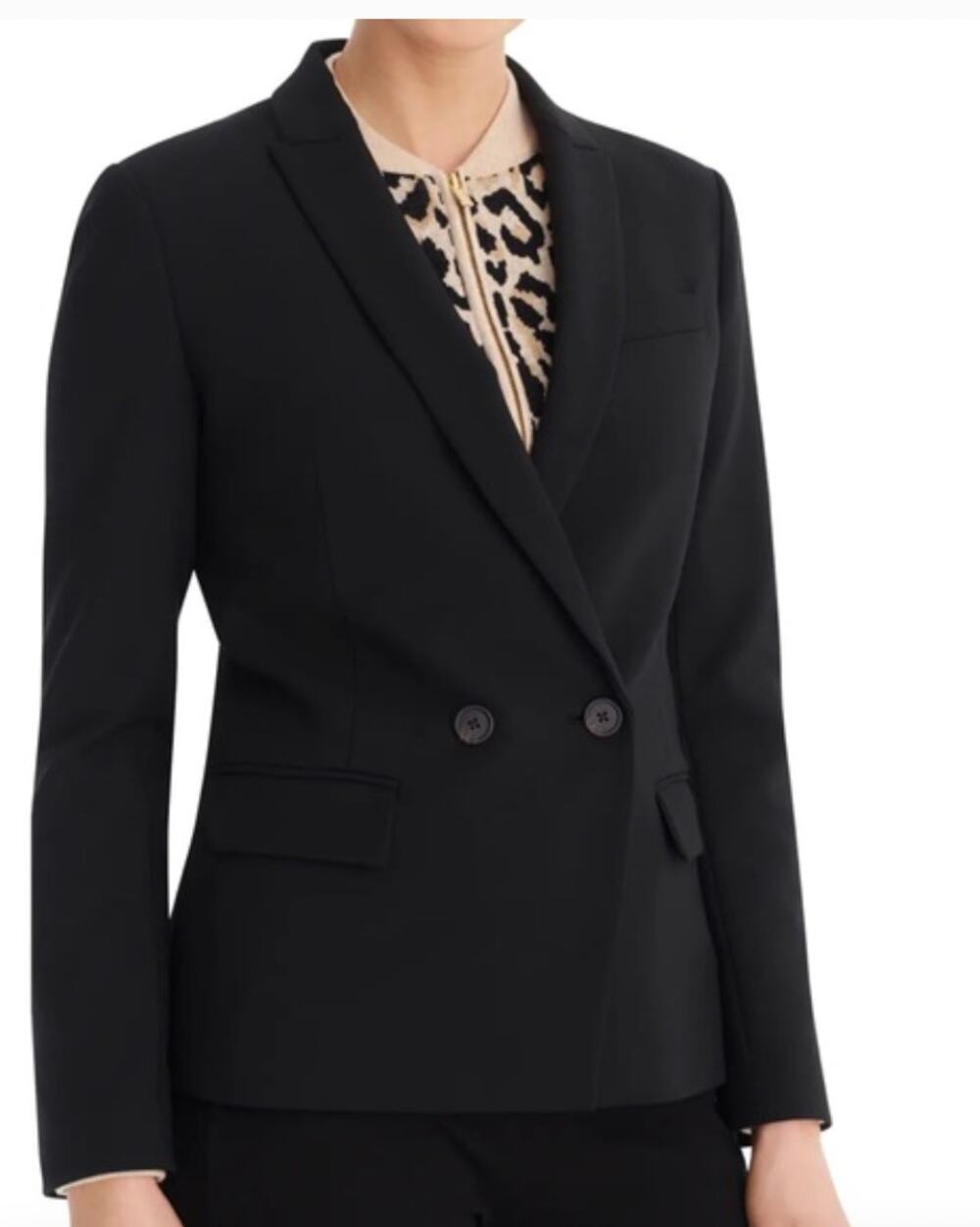 J. Crew Dover Double Breasted Black Blazer. Size 14.